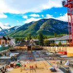 Banff Alberta scenic homestead inn construction Sulphur Mountain